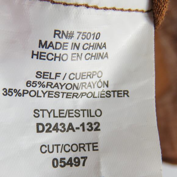 Women's Brown Button-Up Blouse - Picture 5 of 6